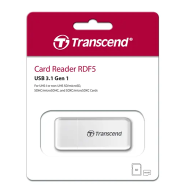 Кард-ридер Transcend TS-RDF5W USB 3.2 Gen1 (USB 3.0, USB 3.1 Gen1) Type-A, Micro SD, SD, белый